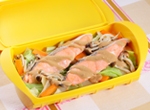 シリコンスチーマーで鮭のちゃんちゃん焼き風 レシピ画像