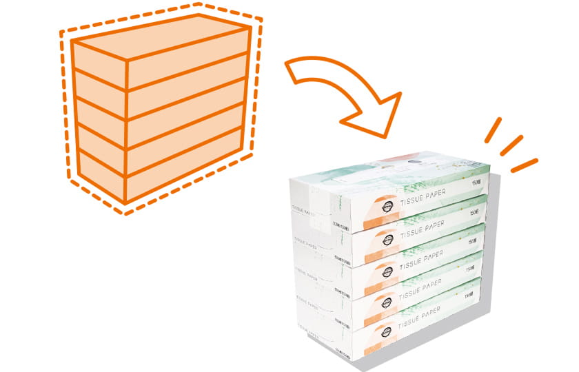 ボックスティシュー150組の画像