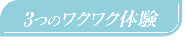 3つのワクワク体験