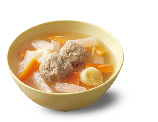 今日はこれ！ 魚の旨み、野菜のやさしさ。からだに染み渡る、ほっとする和みの一杯。 おうちで楽しむカフェごはん いわしつみれ汁 ※写真はイメージです。