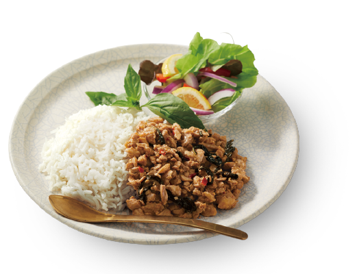 今日はこれ！ 鶏ひき肉をホーリーバジルとオイスターソースで炒めました。 おうちで楽しむカフェごはん ガパオ ※写真はイメージです。