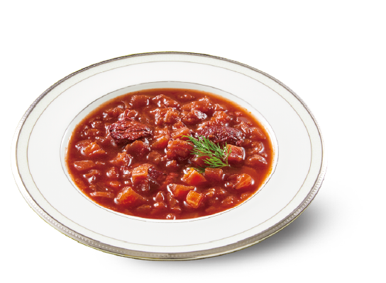 今日はこれ！ 野菜の甘みを感じる野菜たっぷりのスープです。 おうちで楽しむカフェごはん ビーツを味わうボルシチ ※写真はイメージです。