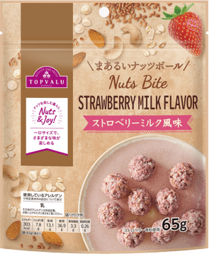 トップバリュ Nuts Bite ストロベリーミルク風味 65g