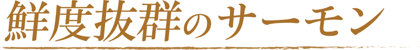 鮮度抜群のサーモン