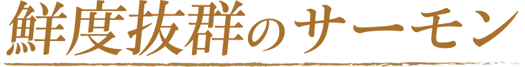 鮮度抜群のサーモン