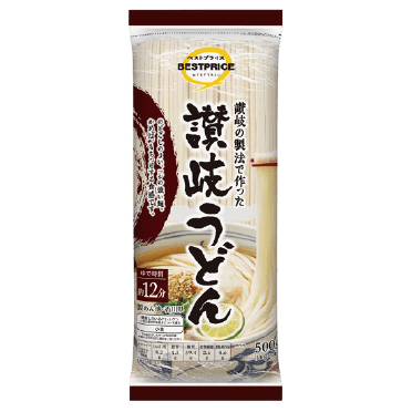 トップバリュベストプライス   讃岐の製法で作った讃岐うどん