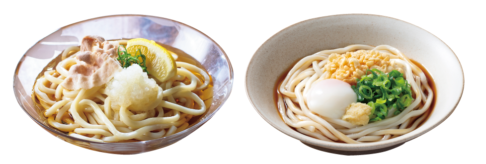 トップバリュ レモンで食べる冷しうどん  半熟玉子の冷しぶっかけうどん