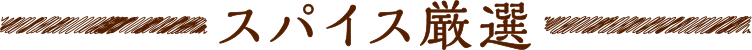 スパイス厳選