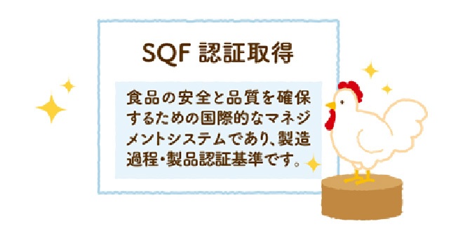 SQFを純輝鶏処理場・農場で取得。