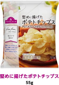 堅めに揚げたポテトチップス 55g