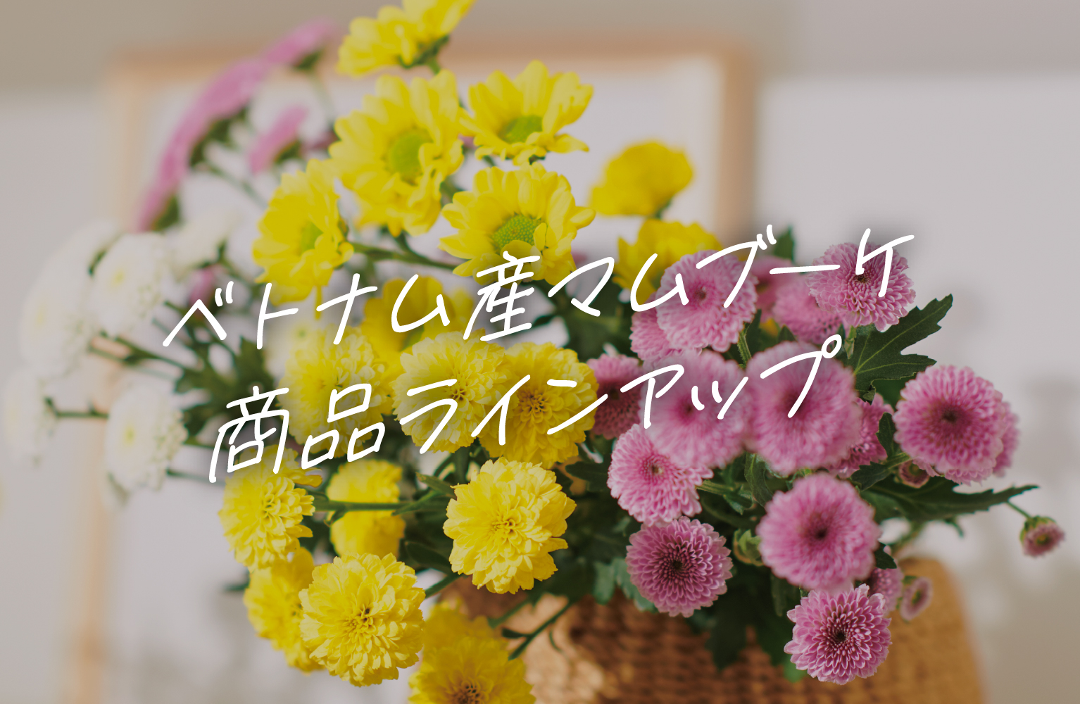 ベトナム産マムブーケ商品ラインアップ