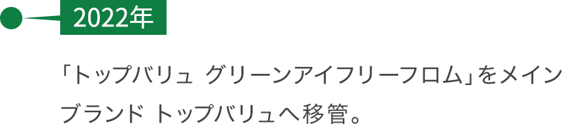 【2022年】「トップバリュ グリーンアイフリーフロム」をメインブランド トップバリュへ移管。