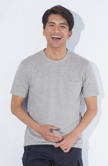 におわん抗菌 半袖無地クルーネックTシャツ