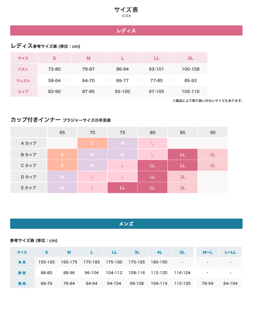サイズ表