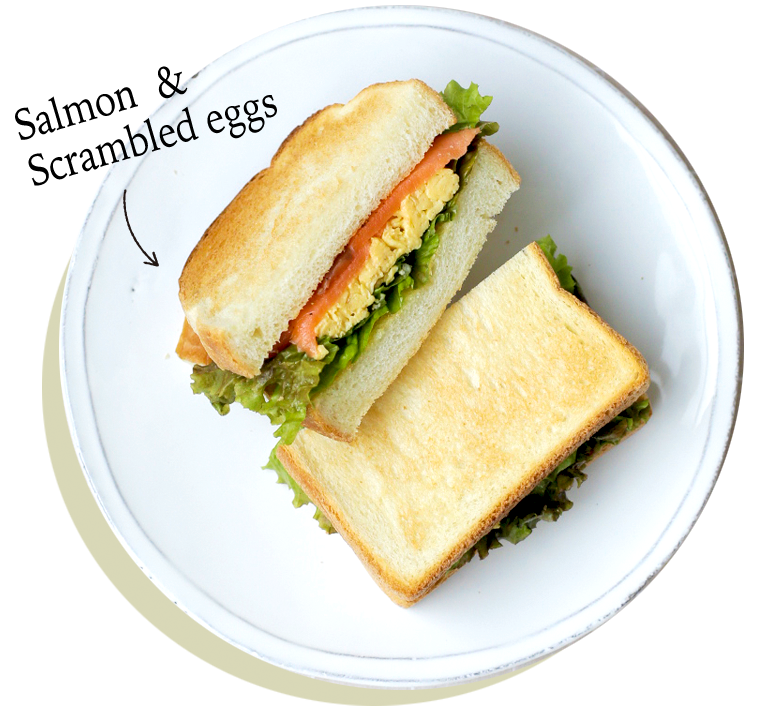 Salmon & Scramvled eggs