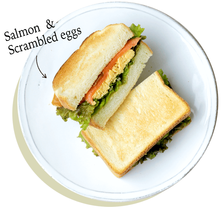 Salmon & Scramvled eggs