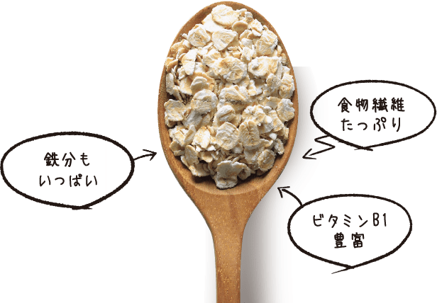 鉄分もいっぱい 食物繊維たっぷり ビタミンB1豊富