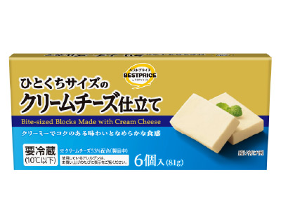 トップバリュベストプライス ひとくちサイズのクリームチーズ仕立て