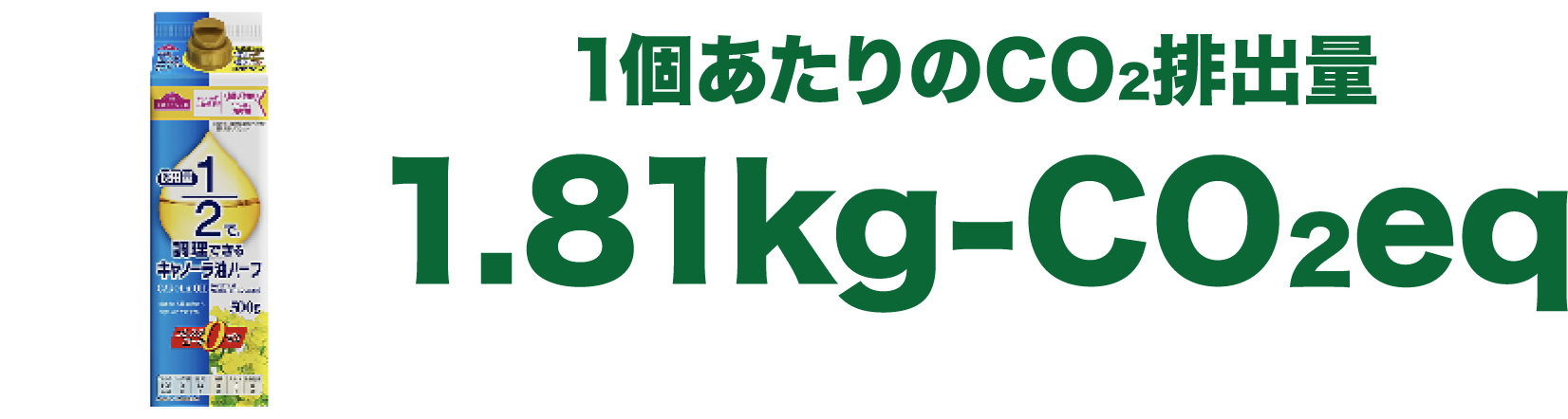 1個あたりのCO2排出量1.81kg-CO2eq