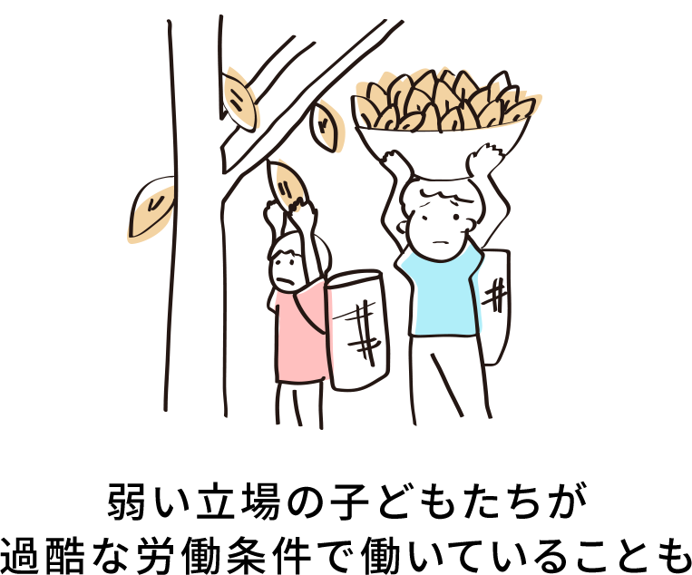 弱い立場の子どもたちが過酷な労働条件で働いていることも