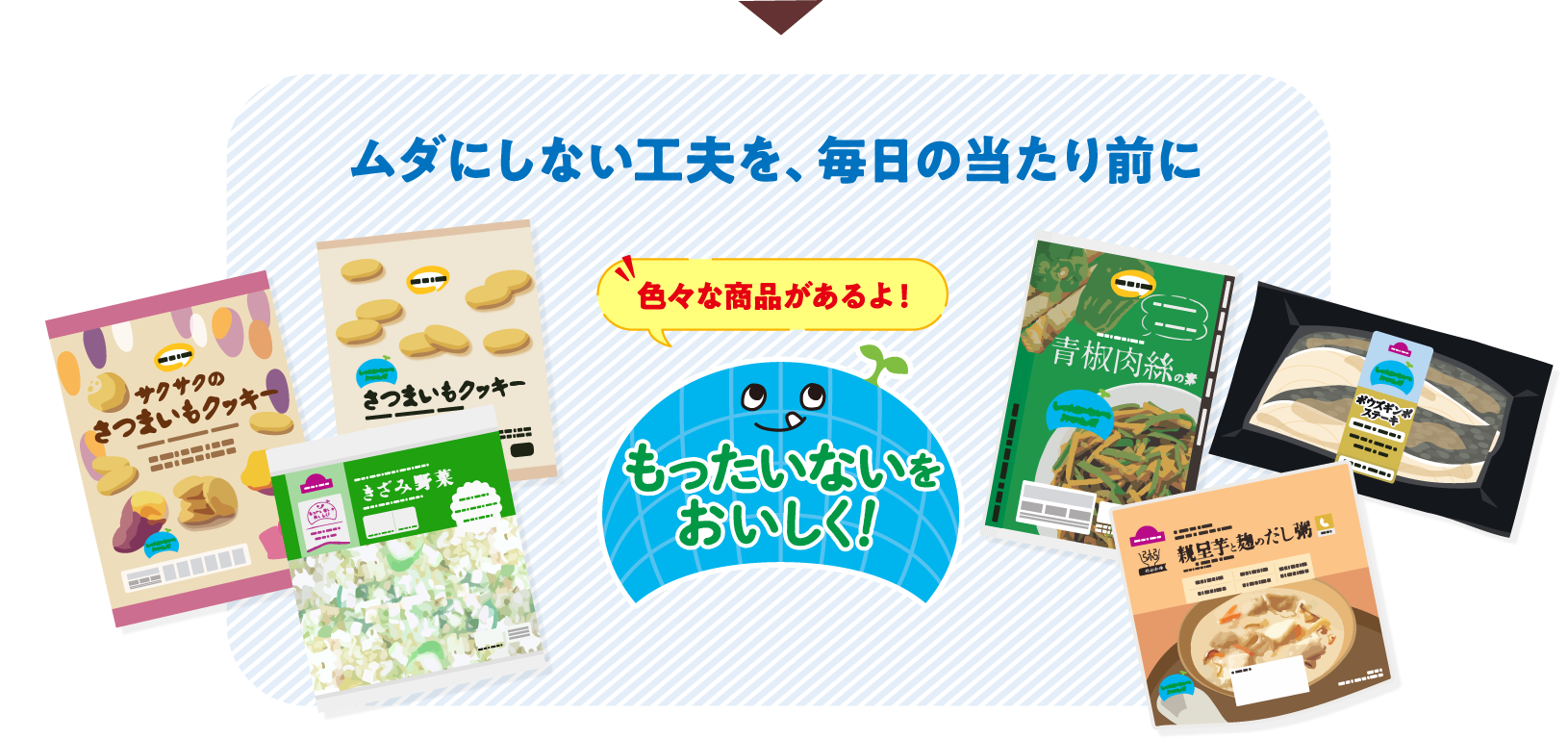 ムダにしない工夫を、毎日の当たり前に　色々な商品があるよ！ 