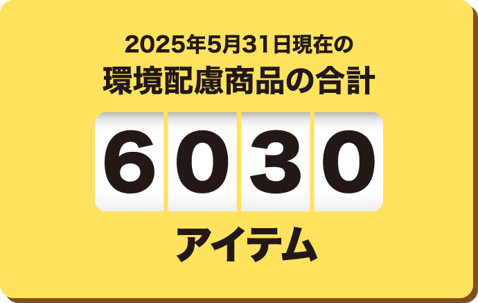 2025年5月31日現在の3R商品数 6030アイテム