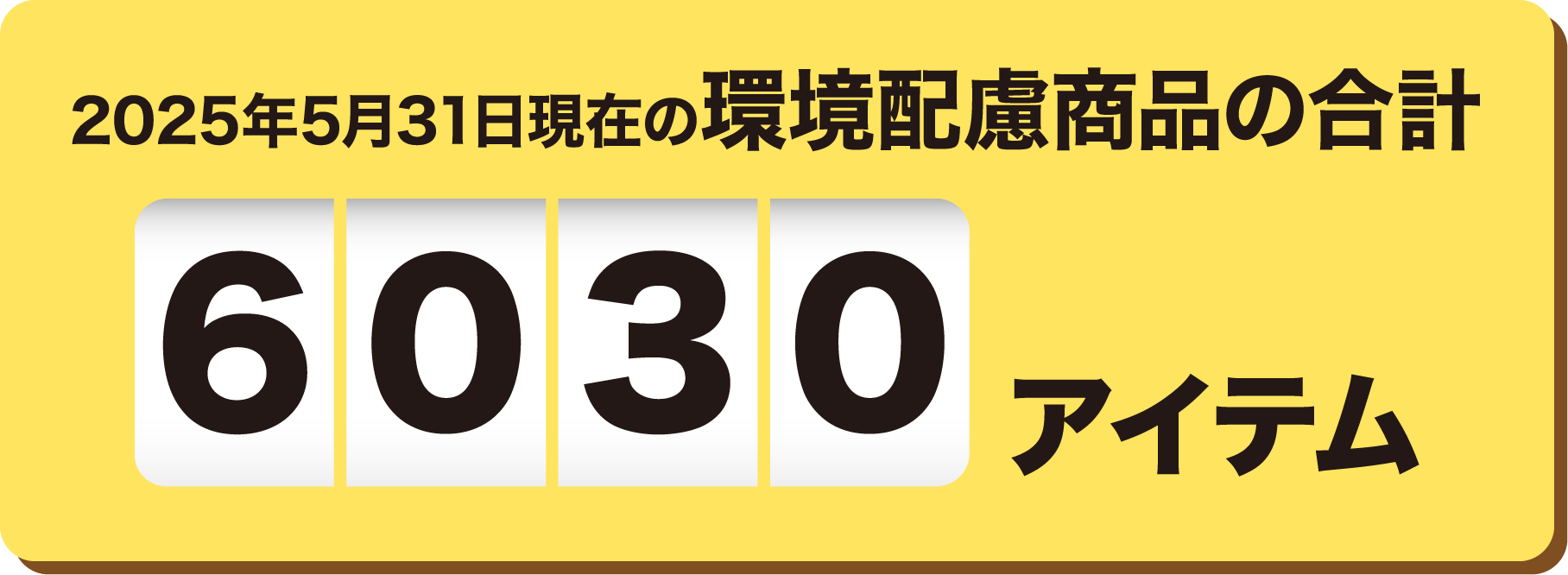 2025年5月31日現在の3R商品数 6030アイテム