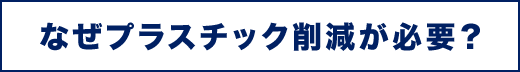 なぜプラスチック削減が必要？