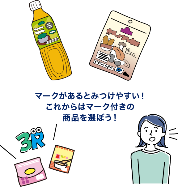 マークがあるとみつけやすい！これからはマーク付きの商品を選ぼう！