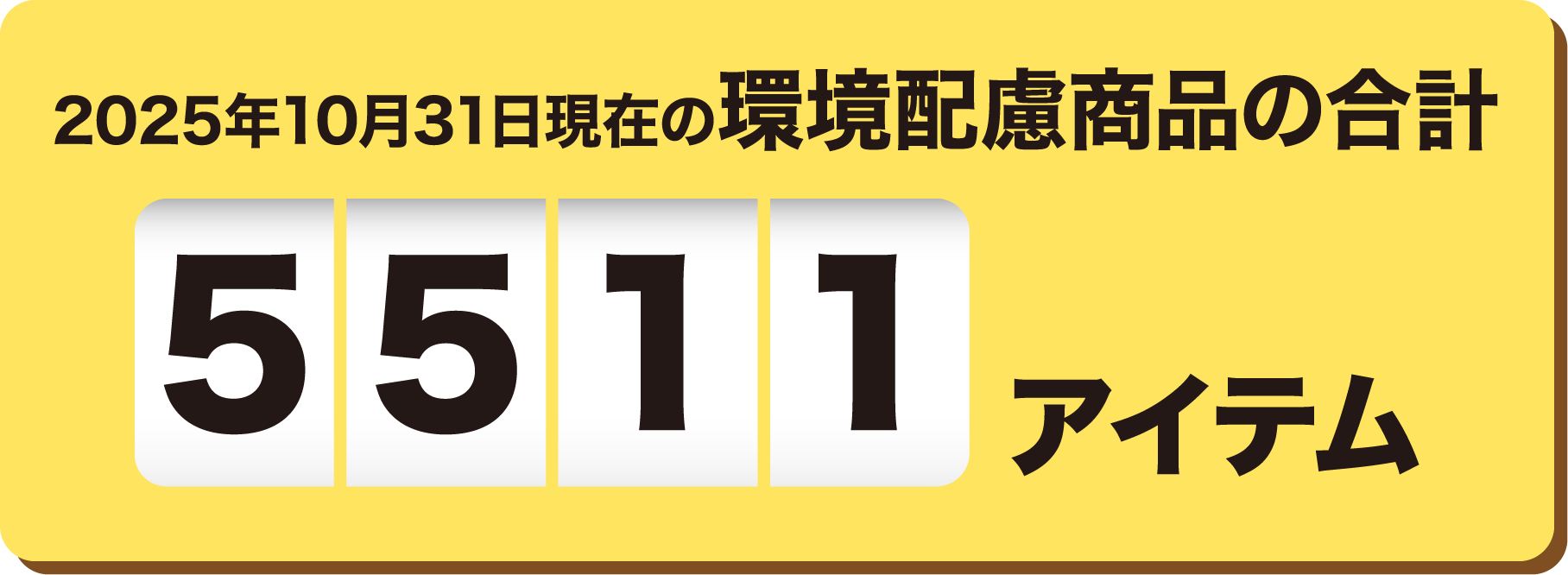2025年10月31日現在の3R商品数 5511アイテム