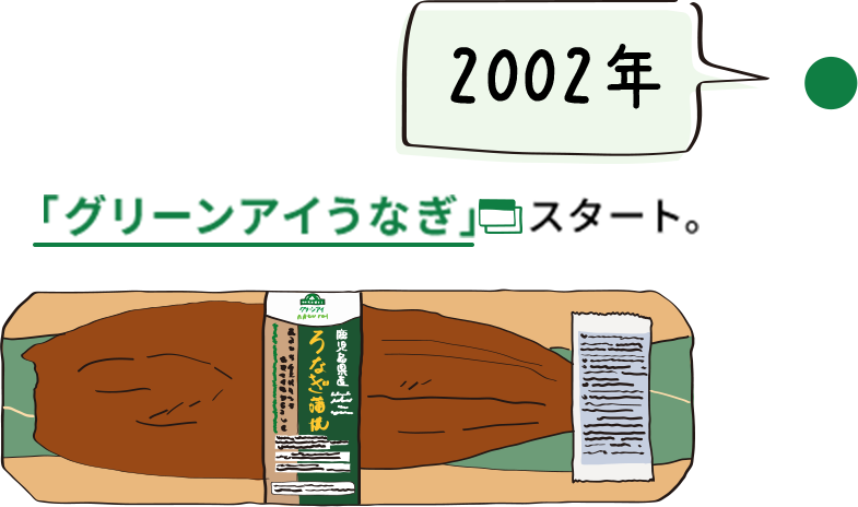 【2002年】「グリーンアイうなぎ」　スタート。