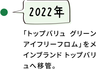 【2022年】「トップバリュ グリーンアイフリーフロム」をメインブランド トップバリュへ移管。