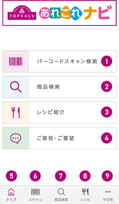 あれこれナビTOP画面の画像